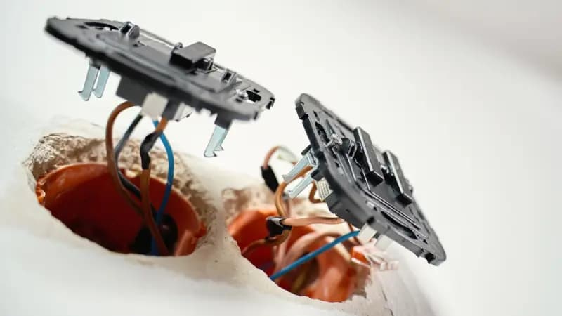 Laddbox för elbil installerad i garage